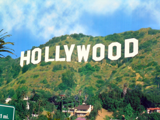Fast echtes Hollywood-Schild